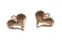 Heart Pendant Rose Gold 16x14mm -2pcs