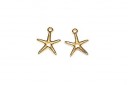 Starfish Wireframe Pendant Gold 14x16mm -2pcs