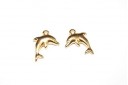 Dolphin Pendant Gold 14x18mm  - 2pcs