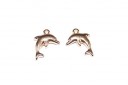 Dolphin Pendant Rose Gold 14x18mm  - 2pcs