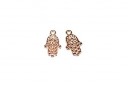 Hamsa Hand Pendant Rose Gold 9x15mm  - 4pcs