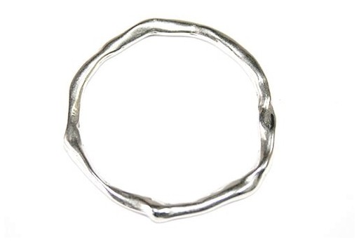 Silver Plated Connector Ring - 41X42mm - 1pcs