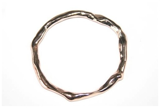 Rose Gold Plated Connector Ring - 41X42mm - 1pcs