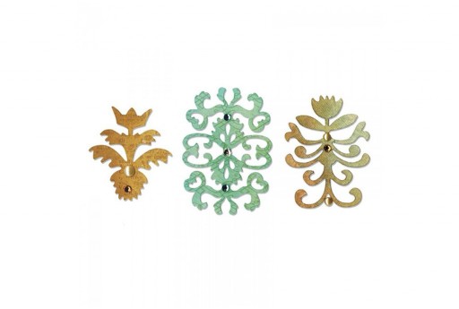 Sizzlits Dies Floral Insigna Set Sizzix