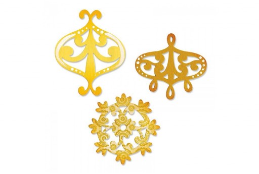 Sizzlits Dies Decorative Accent and Flower Wreath Set Sizzix