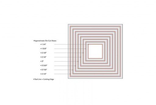 Framelits Dies Squares Sizzix 8pcs 2