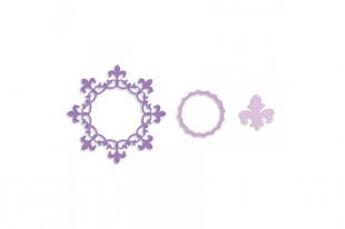 Fustelle Framelits Cornice Cerchio con Giglio Sizzix 3pz.