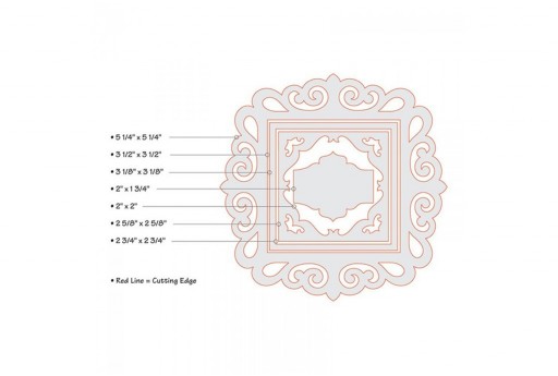 Fustelle Framelits Cornice Quadrata Fantasia Sizzix 4pz. 2