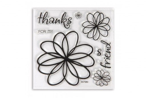 Framelits Dies + Coordinate Stamps Flowers Doodle Sizzix 2