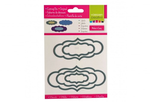 Cutting Dies Labels Vaessen Creative 5pcs 2