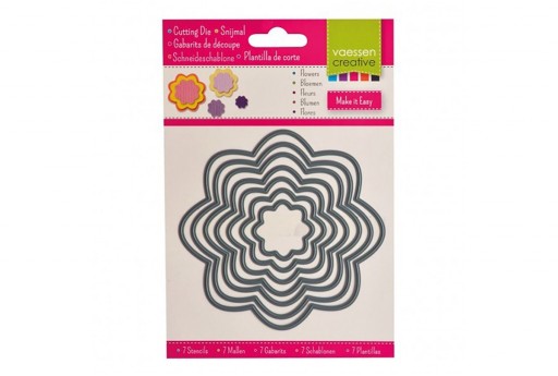 Cutting Dies Flowers Vaessen Creative 7pcs 2