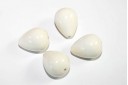 Synthetic Turquoise Drops White 20x15mm - 2pcs