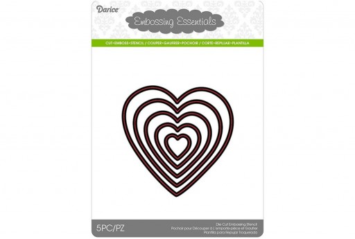 Cutting Dies Hearts Darice 5pcs