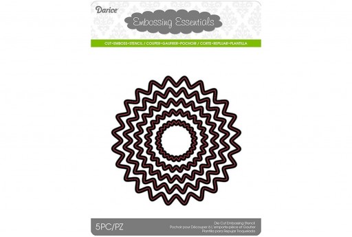 Cutting Dies Scalloped Circles Darice 5pcs