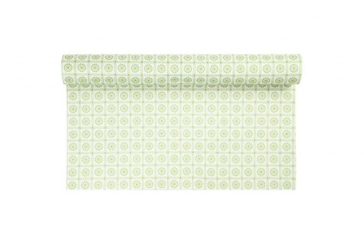 Pannolenci Feltro Decorato 1,5mm Bianco e Verde 45cm x 1mt