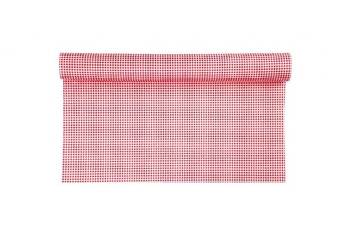 Patterned Soft Felt 1,5mm Red And White Squares 45cm x 1mt