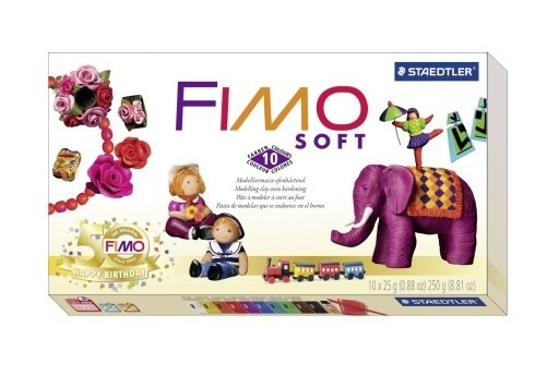 Kit Fimo Soft 10 Colori + Vernice e Tool