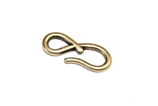 Antique Brass Clasps Loop 26x10mm - 2pcs