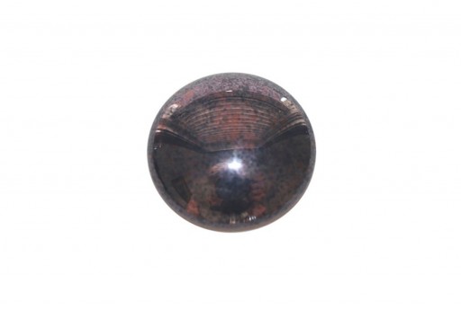 Cabochon Par Puca® Opaque Dark Amethyst Silver 25mm