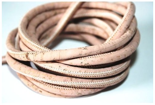 Cork Cord Pink 5mm - 50cm