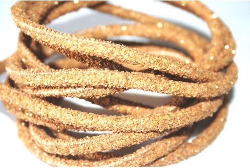 Cork Cord Natural Glitter 5mm - 50cm