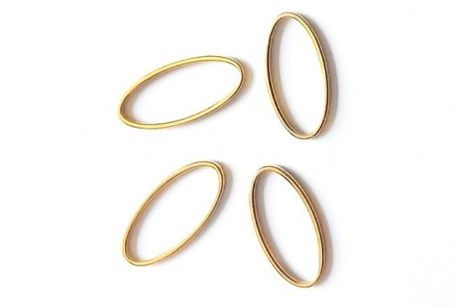 Oval Wireframe Gold 12x25mm - 2pcs