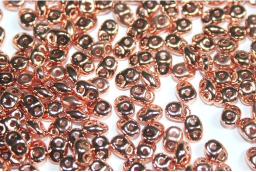 Perline Superduo Metallic Copper Penny 5x2,5mm - 10gr