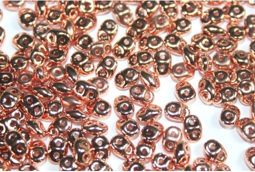 Superduo Beads Metallic Copper Penny 5x2,5mm - 10gr