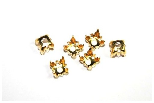 Castone Oro per Chaton SS29 6x6mm - 14pz