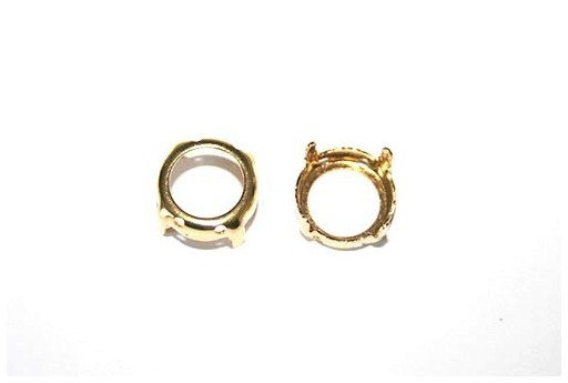 Gold Setting for Rivoli 12mm - 4pcs