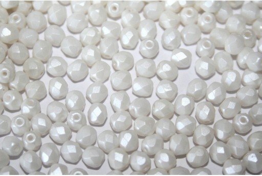 Perline Mezzi Cristalli Powdery Pastel White 4mm - 60pz