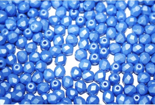 Fire Polished Beads Powdery Blue 4mm - 60pz