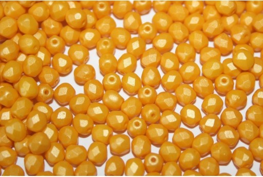 Fire Polished Beads Powdery Sunflower 4mm - 60pz