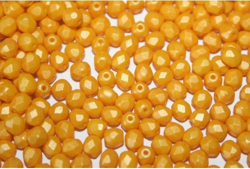 Fire Polished Beads Powdery Sunflower 4mm - 60pz