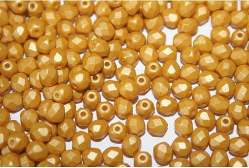 Fire Polished Beads Powdery Yellow 4mm - 60pz