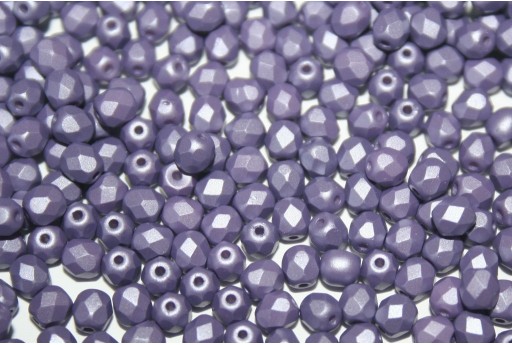 Fire Polished Beads Powdery Lilac 4mm - 60pz