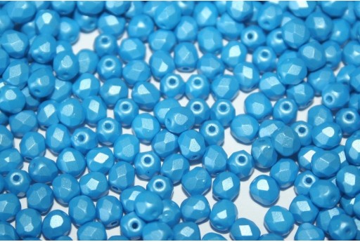 Fire Polished Beads Powdery Light Blue 4mm - 60pz