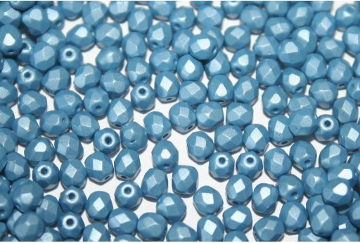 Fire Polished Beads Powdery Ocean 4mm - 60pz