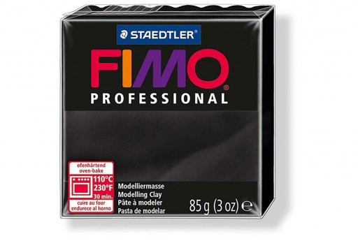 Pasta Fimo Professional 85 gr. Nero Col.9