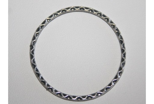 4 Cerchi Saldati Argento Tibetano Diametro 38,5mm TIB52