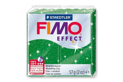 Fimo Effect Polymer Clay 56g Glitter Green Col.502
