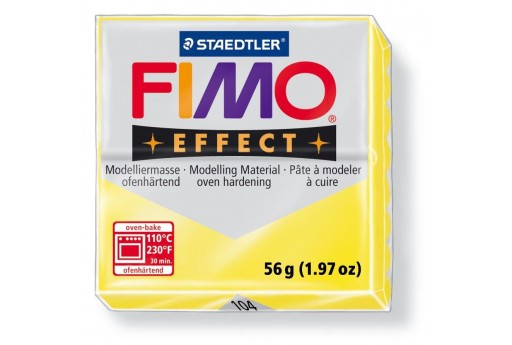 Fimo Effect Polymer Clay 56g Translucent Yellow Col.104