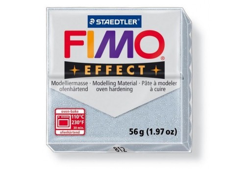 Fimo Effect Polymer Clay 56g Glitter Silver Col.812