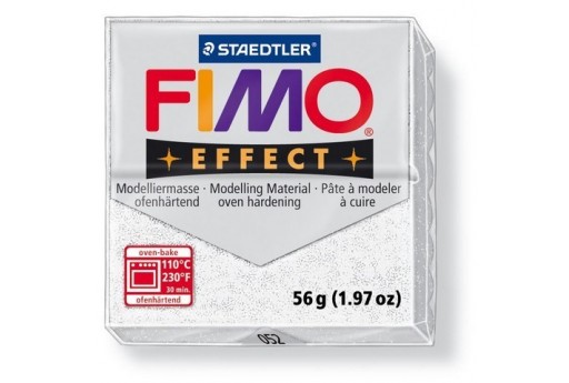 Fimo Effect Polymer Clay 56g Glitter White Col.052