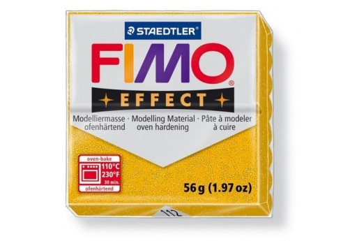 Fimo Effect Polymer Clay 56g Glitter Gold Col.112