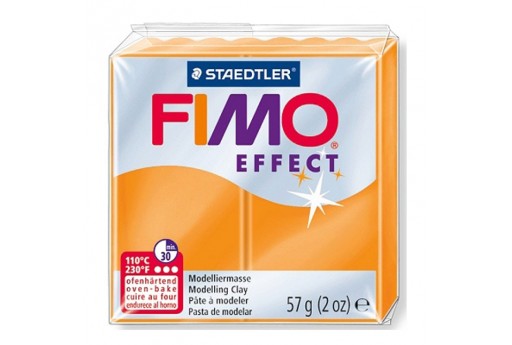 Fimo Effect Polymer Clay 56g Translucent Orange Col.404