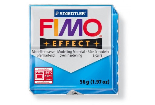 Fimo Effect Polymer Clay 56g Transparent Blue Col.374