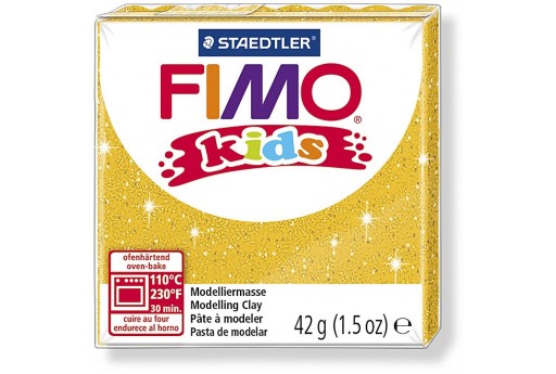 Fimo Kids Polymer Clay 42g Glitter Gold Col.112