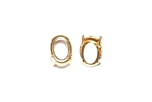 Gold Setting Oval 10x14mm - 6pcs