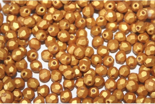 Perline Mezzi Cristalli Gold Shine Gold 4mm - 60pz